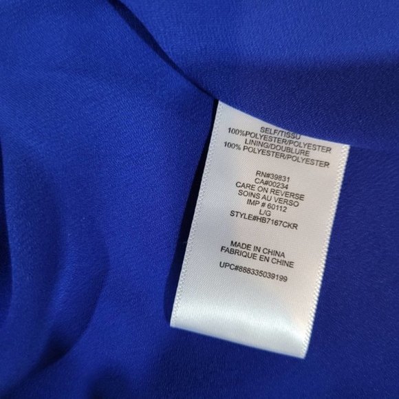 SAM Edelman Blue Chiffon Dress - Size Large - Picture 4 of 7